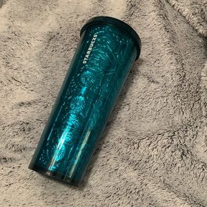 Starbucks turquoise cold cup plastic 20oz